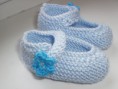 Pletené topánočky modré